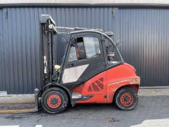 Used Forklift Truck LINDE H50D-02/600 DIESEL VIERRADFRONTSTAPLER (13051001)