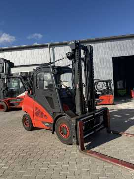 Used Forklift Truck LINDE H50D-02/600 DIESEL VIERRADFRONTSTAPLER (13072451)