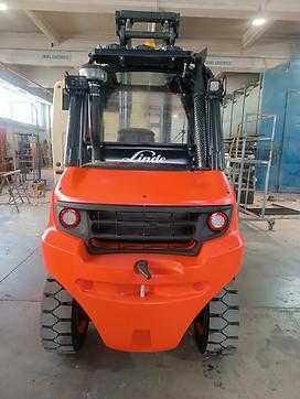 Used Forklift Truck LINDE H50D-02 DIESEL VIERRADFRONTSTAPLER (13010365)