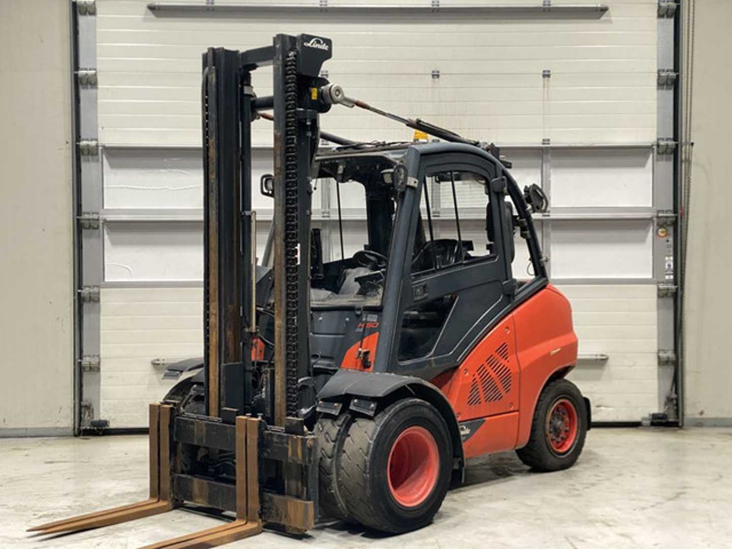 Used Forklift Truck LINDE H50D-02 DIESEL VIERRADFRONTSTAPLER (13021174)
