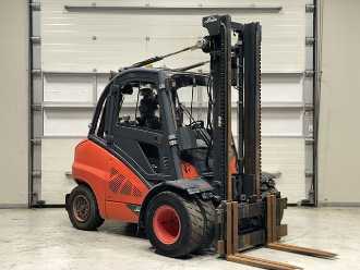 Used Forklift Truck LINDE H50D-02 DIESEL VIERRADFRONTSTAPLER (13021174)