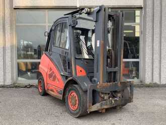 Used Forklift Truck LINDE H50D-02 DIESEL VIERRADFRONTSTAPLER (13027546) backdrop