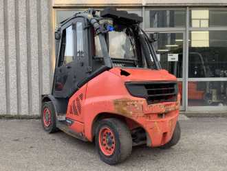 Used Forklift Truck LINDE H50D-02 DIESEL VIERRADFRONTSTAPLER (13027546)