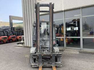 Used Forklift Truck LINDE H50D-02 DIESEL VIERRADFRONTSTAPLER (13029345)