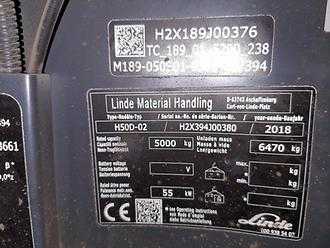 Used Forklift Truck LINDE H50D-02 DIESEL VIERRADFRONTSTAPLER (13041131)