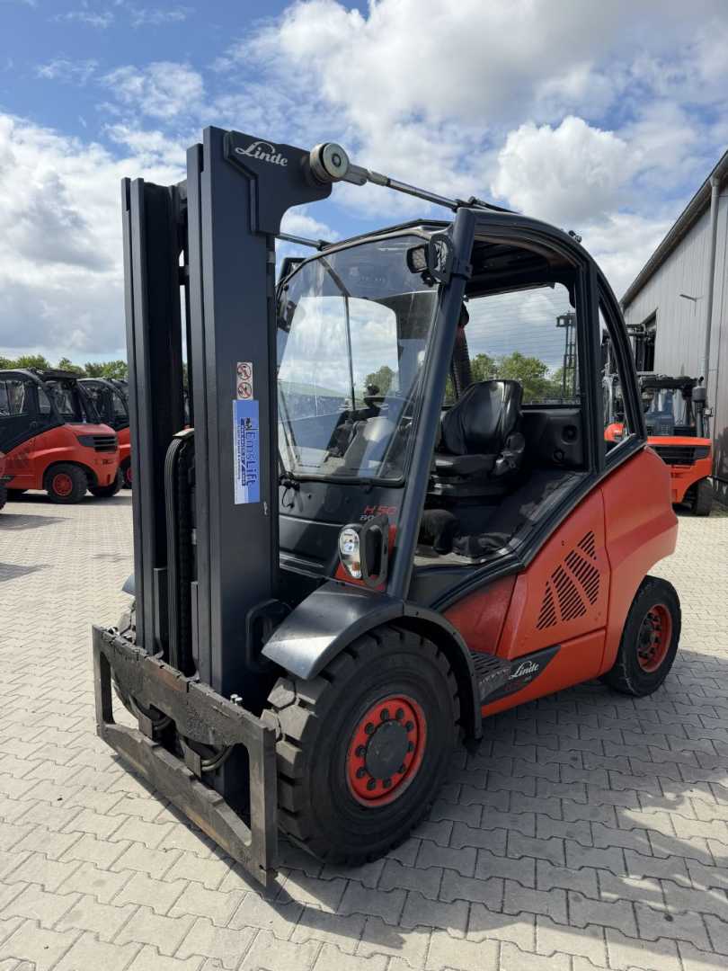 Used Forklift Truck LINDE H50D-02 DIESEL VIERRADFRONTSTAPLER (13042617)