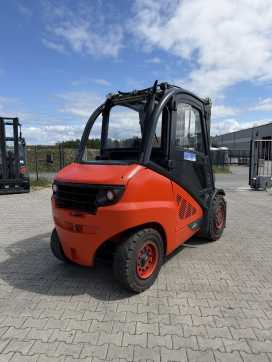 Used Forklift Truck LINDE H50D-02 DIESEL VIERRADFRONTSTAPLER (13042617)