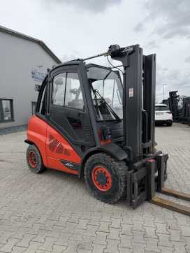 Used Forklift Truck LINDE H50D-02 DIESEL VIERRADFRONTSTAPLER (13043616)
