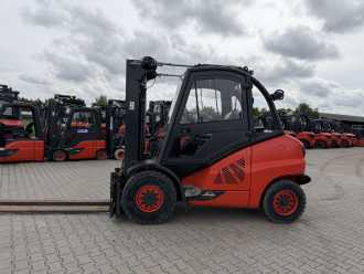 Used Forklift Truck LINDE H50D-02 DIESEL VIERRADFRONTSTAPLER (13043616)