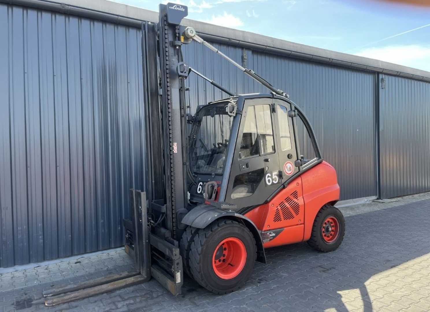 Used Forklift Truck LINDE H50D-02 DIESEL VIERRADFRONTSTAPLER (13049674)