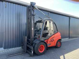 Used Forklift Truck LINDE H50D-02 DIESEL VIERRADFRONTSTAPLER (13049681) backdrop