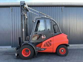 Used Forklift Truck LINDE H50D-02 DIESEL VIERRADFRONTSTAPLER (13049681)