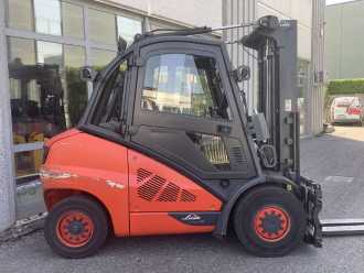 Used Forklift Truck LINDE H50D-02 DIESEL VIERRADFRONTSTAPLER (13060661)