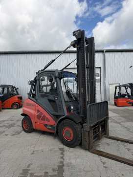 Used Forklift Truck LINDE H50D-02 DIESEL VIERRADFRONTSTAPLER (13068784)