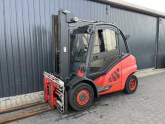 Used Forklift Truck LINDE H50D-02 DIESEL VIERRADFRONTSTAPLER (13069418) backdrop