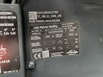 Used Forklift Truck LINDE H50D-02 DIESEL VIERRADFRONTSTAPLER (13069419)