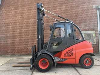 Used Forklift Truck LINDE H50D-02 DIESEL VIERRADFRONTSTAPLER (13071751)