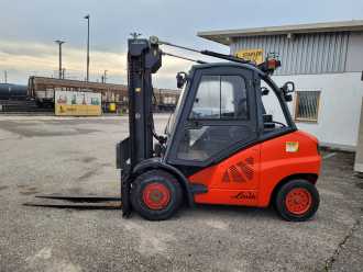 Used Forklift Truck LINDE H50D DIESEL VIERRADFRONTSTAPLER (13055640)