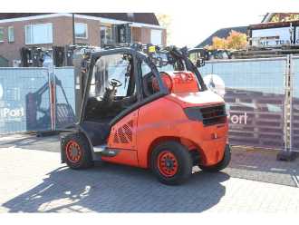 Used Forklift Truck LINDE H50T-02 GAS VIERRADFRONTSTAPLER (13041373)
