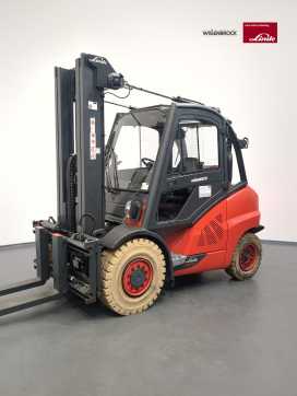 Used Forklift Truck LINDE H50T-394-02 GAS VIERRADFRONTSTAPLER (13037977) backdrop