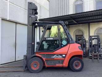 Used Forklift Truck LINDE H70D-02 DIESEL VIERRADFRONTSTAPLER (13065883)