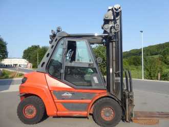 Used Forklift Truck LINDE H70D-03 DIESEL VIERRADFRONTSTAPLER (13059813)