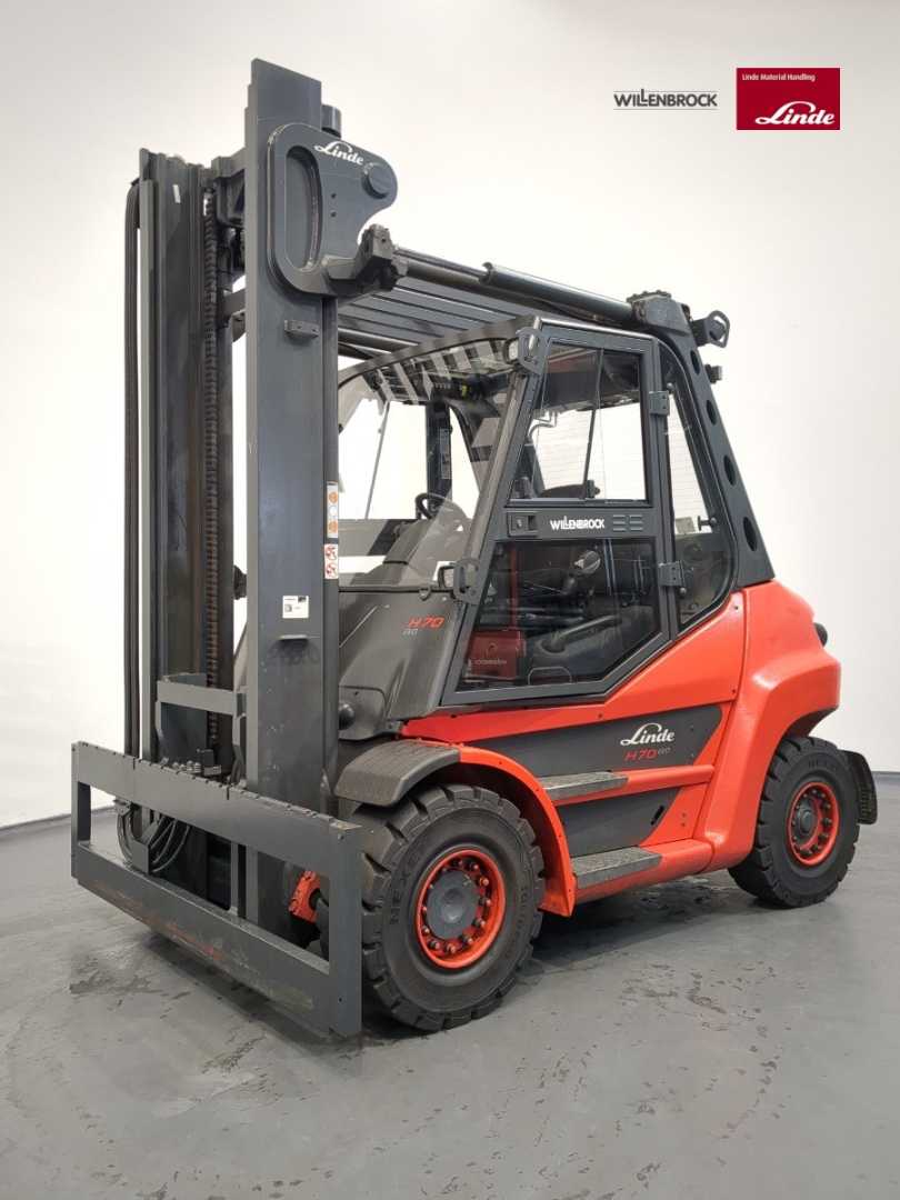 Used Forklift Truck LINDE H70D-396-03 DIESEL VIERRADFRONTSTAPLER (13022449)