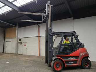 Used Forklift Truck LINDE H80 T GAS VIERRADFRONTSTAPLER (13033887)
