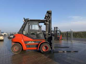 Used Forklift Truck LINDE H80D-02 DIESEL VIERRADFRONTSTAPLER (13016688)