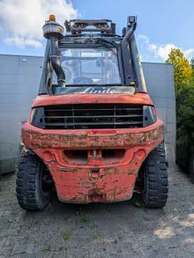Used Forklift Truck LINDE H80D-02 DIESEL VIERRADFRONTSTAPLER (13036663)