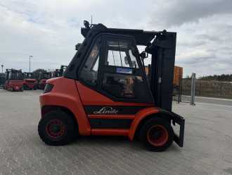 Used Forklift Truck LINDE H80D-02 DIESEL VIERRADFRONTSTAPLER (13066511)