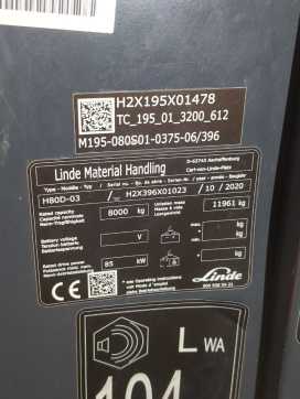 Used Forklift Truck LINDE H80D-396-03 DIESEL VIERRADFRONTSTAPLER (13065262)