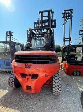 Used Forklift Truck LINDE H80D-900-03 DIESEL VIERRADFRONTSTAPLER (12983099)
