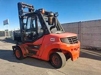 Used Forklift Truck LINDE H80D-900-03 DIESEL VIERRADFRONTSTAPLER (13075251)
