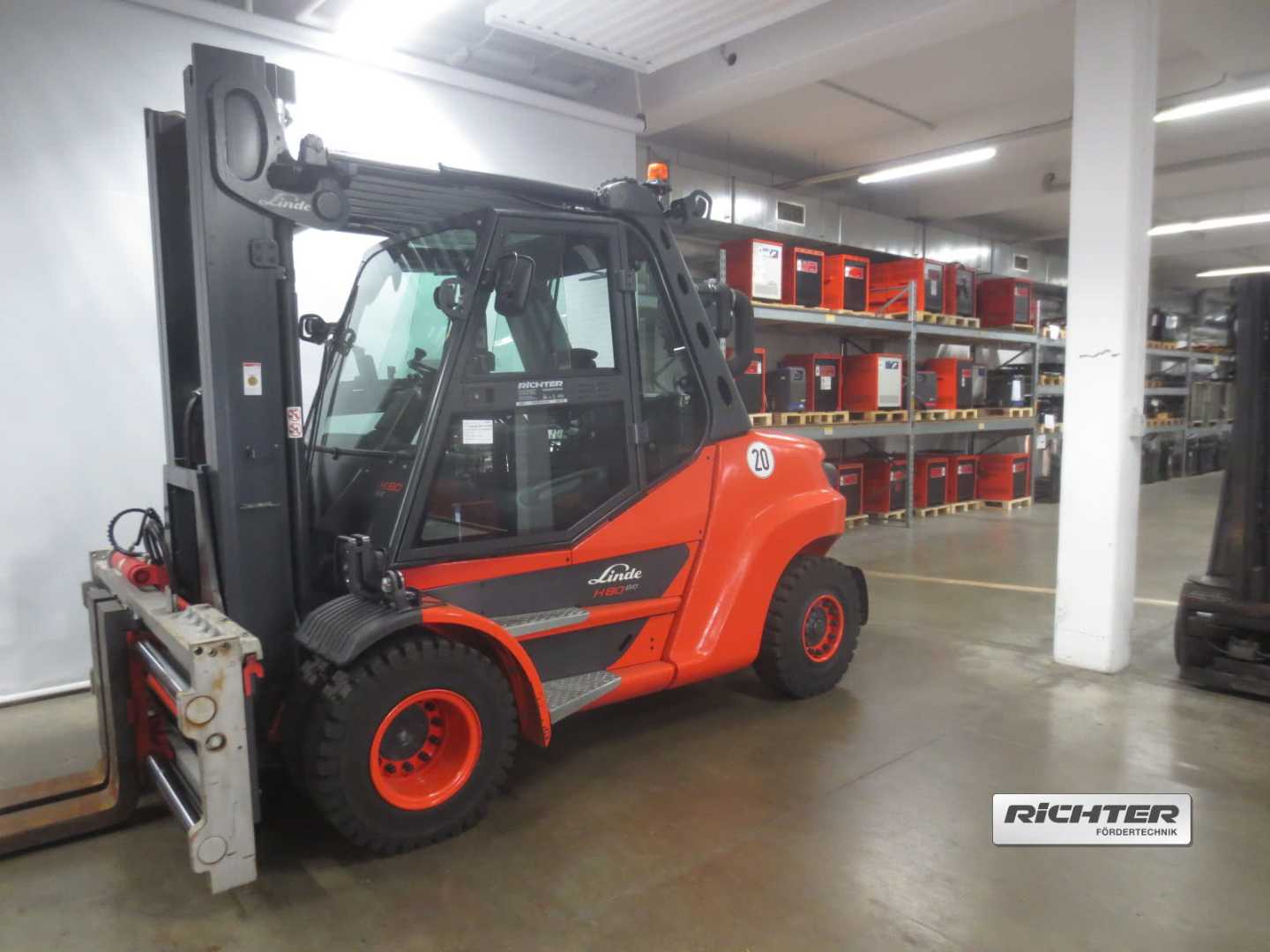 Used Forklift Truck LINDE H80D/900 DIESEL VIERRADFRONTSTAPLER (12815175)
