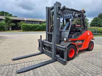 Used Forklift Truck LINDE H80T-02/900 GAS VIERRADFRONTSTAPLER (12724727)