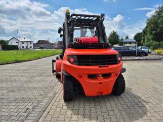 Used Forklift Truck LINDE H80T-02/900 GAS VIERRADFRONTSTAPLER (12724727)