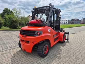 Used Forklift Truck LINDE H80T-02/900 GAS VIERRADFRONTSTAPLER (12724727)