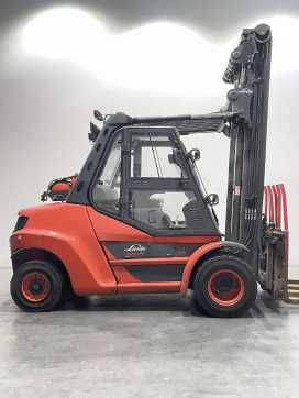 Used Forklift Truck LINDE H80T-03/900-396 GAS VIERRADFRONTSTAPLER (13067518)