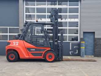Used Forklift Truck LINDE H80T/03-900 GAS VIERRADFRONTSTAPLER (12951084)