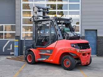 Used Forklift Truck LINDE H80T-03/900 GAS VIERRADFRONTSTAPLER (13046546)