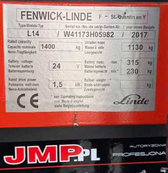Used Forklift Truck LINDE L 14 NEW BATTERY 2026 WEITERE HOCHHUBWAGENDEICHSEL (13025711)