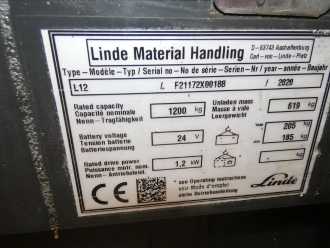 Used Forklift Truck LINDE L12 ELEKTRO HOCHHUBWAGENDEICHSEL (13076060)