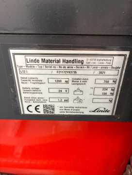 Used Forklift Truck LINDE L12I-1172-01 ELEKTRO HOCHHUBWAGENDEICHSEL (13054972)