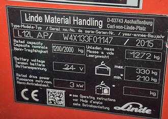 Used Forklift Truck LINDE L12L AP - 133 ELEKTRO HOCHHUBWAGENMANUELLELEKTRISCH (13069343)