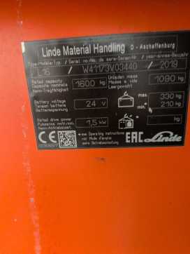 Used Forklift Truck LINDE L16I-1173-01 ELEKTRO HOCHHUBWAGENDEICHSEL (13071919)