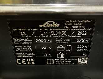 Used Forklift Truck LINDE N20 ELEKTRO NIEDERHUBKOMMISSIONIERER (13076166)