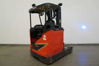 Used Forklift Truck LINDE R 10 B 1120 ELEKTRO SCHUBMASTSTAPLER (13006364) backdrop