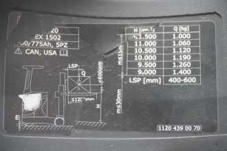 Used Forklift Truck LINDE R 14 HD 1120 ELEKTRO SCHUBMASTSTAPLER (13053516)