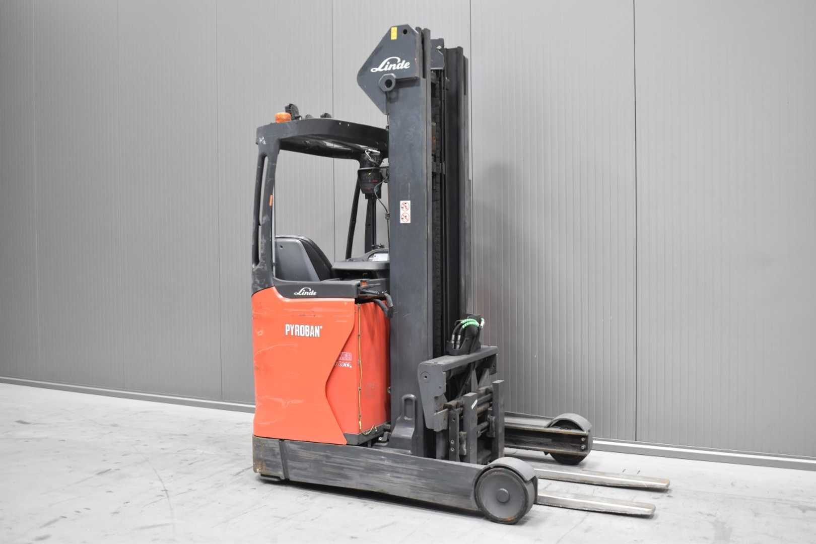 Used Forklift Truck LINDE R 16 - 01 /58699/ ELEKTRO SCHUBMASTSTAPLER (13074579)